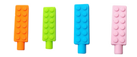 brick pencil toppers in multiple colours