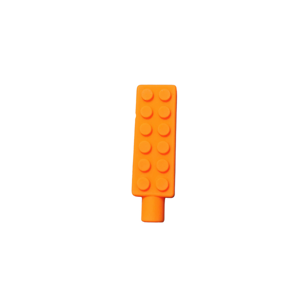 brick pencil topper in orange
