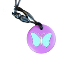 butterfly pendant in purple