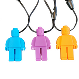 Toy Brick Person Sensory Necklace in multiple colours