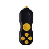 fidget remote in black and yellow